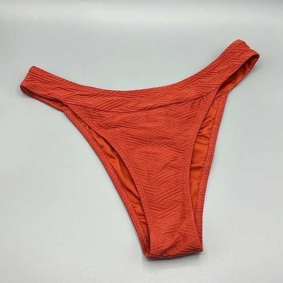 CUPSHE Burnt Orange High Waist Cheeky Bikini Bottoms Women's Medium - Picture 1 of 4